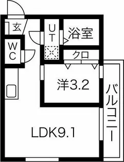 BELLE ROSE大江 WEST(A棟)【3階】の間取り