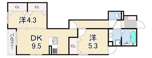 ハウス オブ グレイス【3階】の間取り