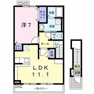 フェリーチェⅠ【2階】の間取り
