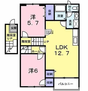 E プラーノ【2階】の間取り