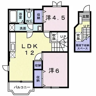 メープルタウンB【2階】の間取り