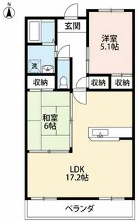 カーサベルジオーノ【2階】の間取り