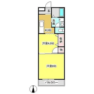 コーポあい【303号室】の間取り