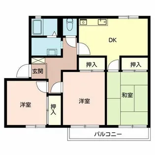 ハイツ シグナス【B201号室】の間取り