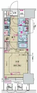 プレサンス扇町駅前【808号室】の間取り