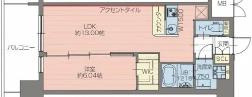 プレジオ梅田【805号室】の間取り