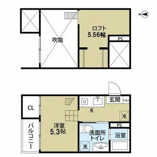 ATLAUS 道徳(アトラスドウトク)【1階】の間取り
