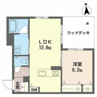 GREEN FOREVER 桜山【0102号室】の間取り