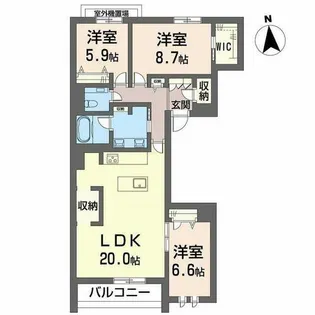 GREEN FOREVER 桜山【0403号室】の間取り