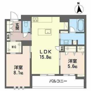 GREEN FOREVER 桜山【0201号室】の間取り