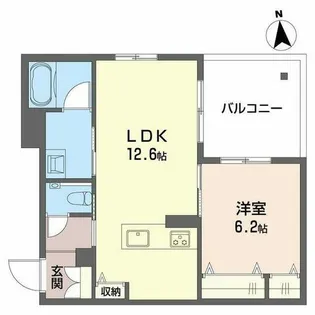 GREEN FOREVER 桜山【0202号室】の間取り