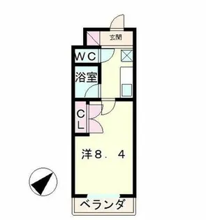 グリーンロード山手【1階】の間取り