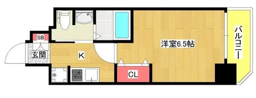 PARK HILLS弁天町Reve【405号室】の間取り
