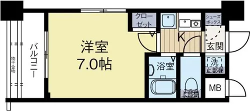 福岡県福岡市博多区博多駅東3丁目【マンション】の間取り