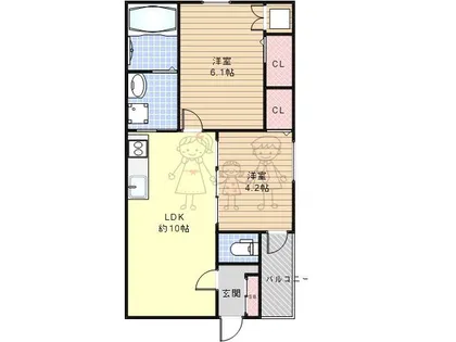 SAKAI TRADE ONE【3階】の間取り