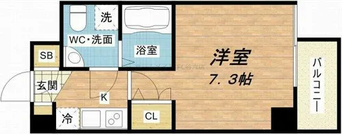 ミュプレ北浜EAST【9階】の間取り