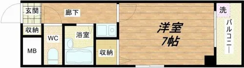 1Kの間取り画像