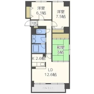 ミスティー宮の森【6階】の間取り