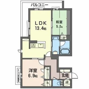 シャーメゾン リーゾス【2階】の間取り
