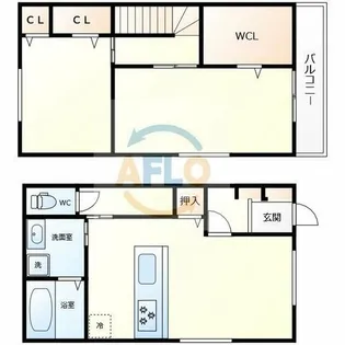 ルミエール北河堀【1階】の間取り