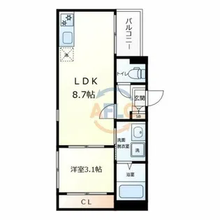 ニューバッツ【1階】の間取り