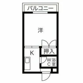 コーポみどり【1階】の間取り
