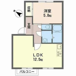 アクシス園田【0201号室】の間取り
