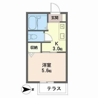 SIESTA【0102号室】の間取り