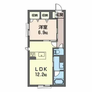 レジデンス高坂【0101号室】の間取り