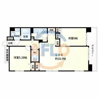 レジネッタ江戸堀【4階】の間取り