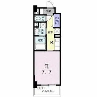 ミルト熊野【3階】の間取り