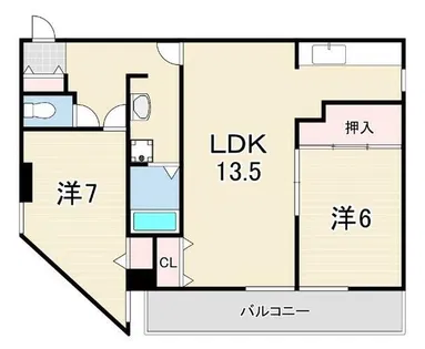 ベルトピア塩屋1【1階】の間取り