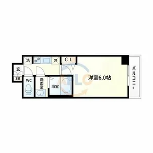 プレサンス大正フレンジ【804号室】の間取り
