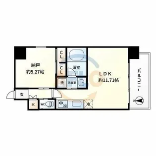 プレジオ難波【6階】の間取り