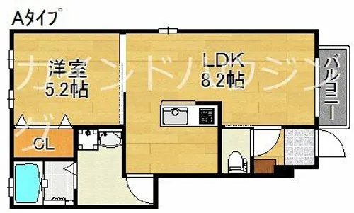 メゾン山本Ⅱ【1階】の間取り