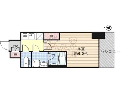 レオンコンフォート天王寺ヒルズ【3階】の間取り
