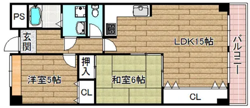 リアライズ高槻【202号室】の間取り
