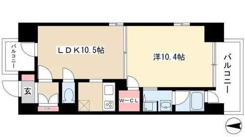 さくらHills名駅NORTH【4階】の間取り