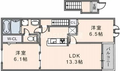 アゼリアⅠ【202号室】の間取り