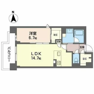 グラン セレニオ 江坂【2階】の間取り