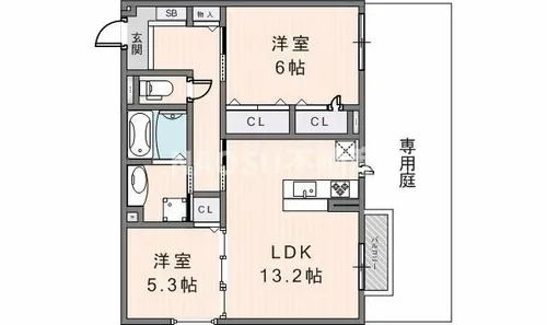 エクシードⅡ【103号室】の間取り