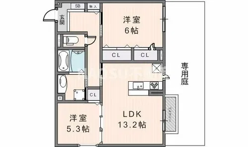 エクシードⅡ【103号室】の間取り