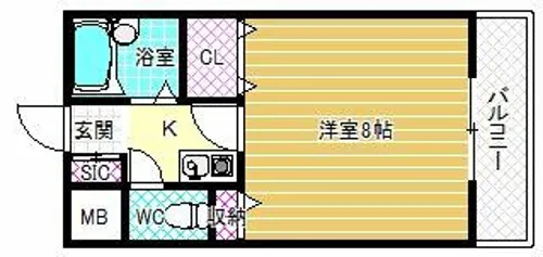 ベルメゾン一須賀1号館【1階】の間取り