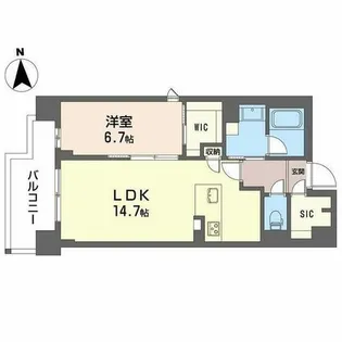 グラン セレニオ 江坂【6階】の間取り