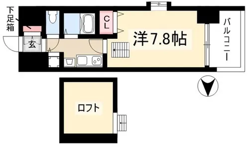 プレサンス名古屋駅前アクシス【6階】の間取り