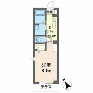 ルピナスガーデン【0101号室】の間取り
