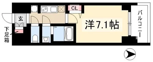 プレサンス桜通ベルノ【0604号室】の間取り