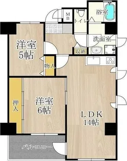 ロベリア弐番館【5階】の間取り