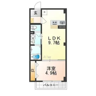フォルモント城陽【3階】の間取り