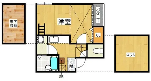 ベネフィスタウン竹下1【1階】の間取り